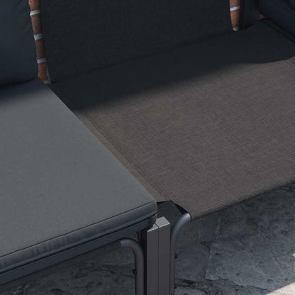 Garten-Sofa-Set 4 pcs Anthrazit Stahl