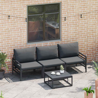 Garten-Sofa-Set 4 pcs Anthrazit Stahl
