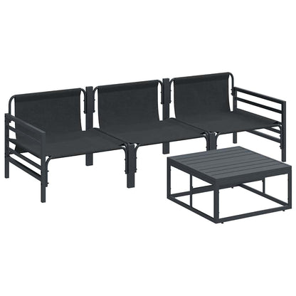 Garten-Sofa-Set 4 pcs Anthrazit Stahl