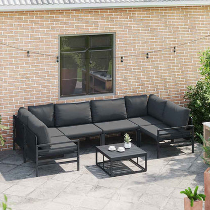 Garten-Sofa-Set 7 pcs Anthrazit Stahl