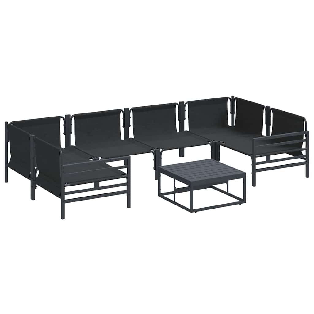Garten-Sofa-Set 7 pcs Anthrazit Stahl