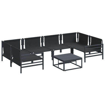 Garten-Sofa-Set 7 pcs Anthrazit Stahl