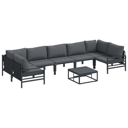 Garten-Sofa-Set 8 pcs Anthrazit Stahl
