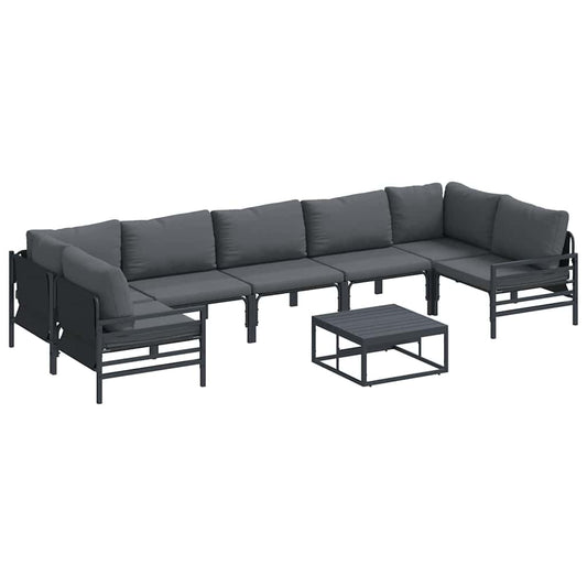 Garten-Sofa-Set 8 pcs Anthrazit Stahl