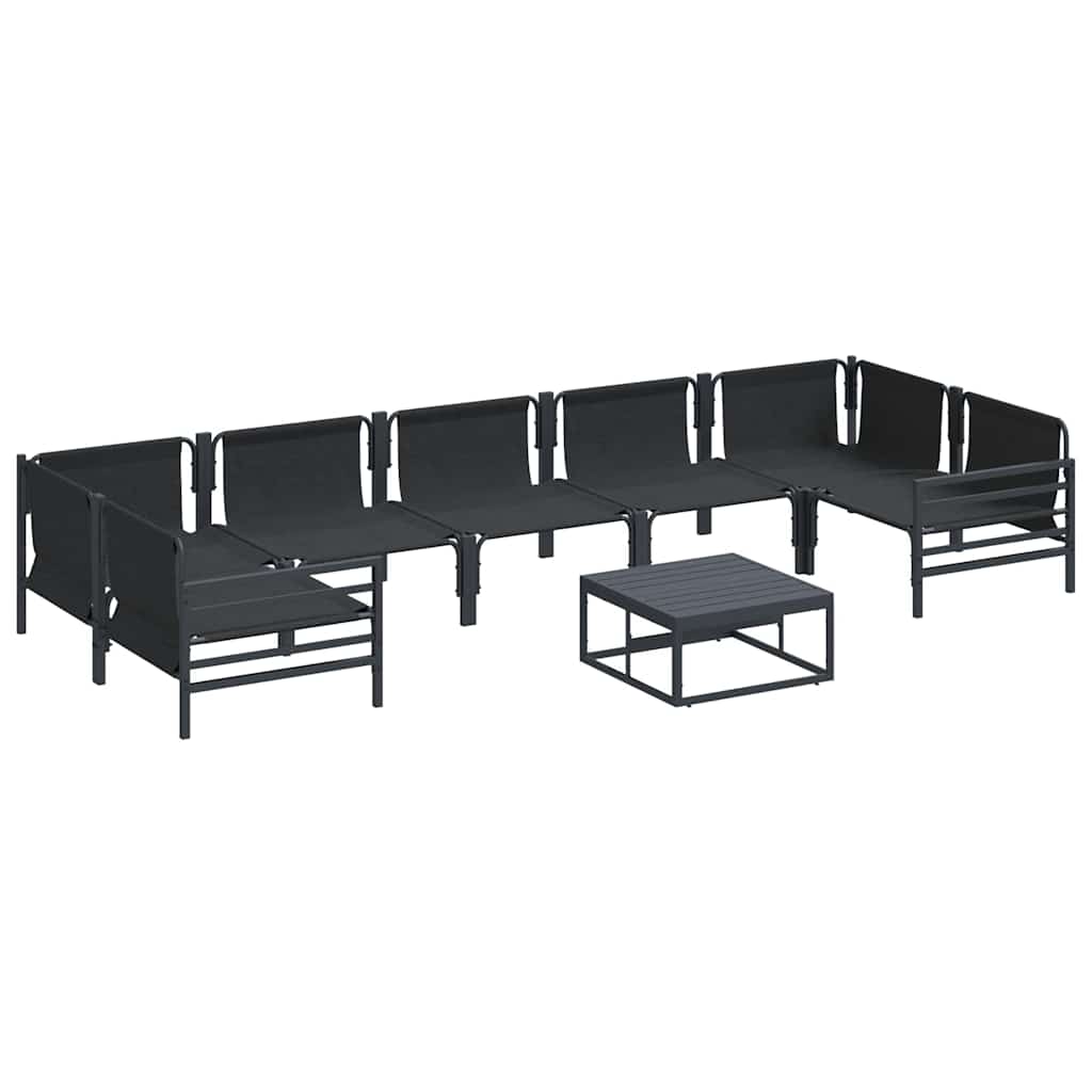 Garten-Sofa-Set 8 pcs Anthrazit Stahl