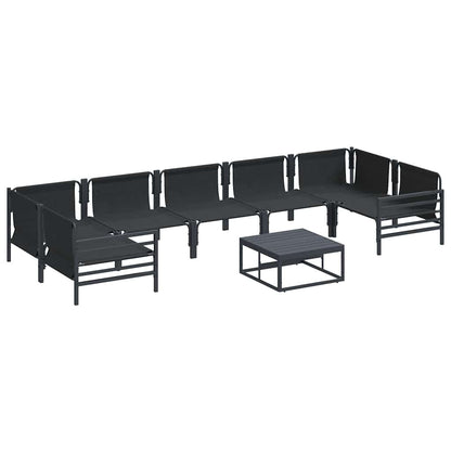 Garten-Sofa-Set 8 pcs Anthrazit Stahl