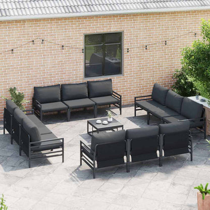 Garten-Sofa-Set Anthrazit Stahl