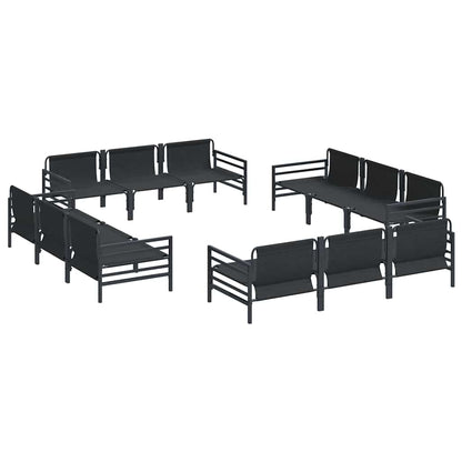 Garten-Sofa-Set Anthrazit Stahl