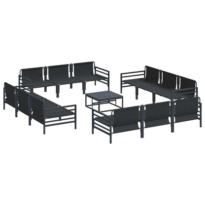 Garten-Sofa-Set 13 pcs Anthrazit Stahl