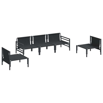 Garten-Sofa-Set 5 pcs Anthrazit Stahl