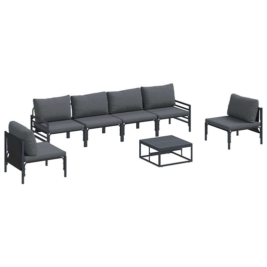 Garten-Sofa-Set 7 pcs Anthrazit Stahl