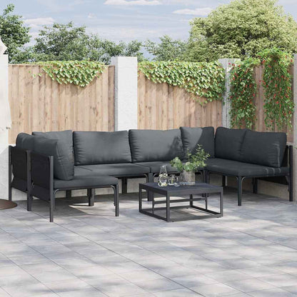 Garten-Sofa-Set 7 pcs Anthrazit Stahl