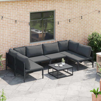 Garten-Sofa-Set 7 pcs Anthrazit Stahl