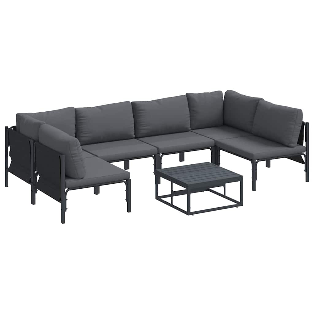 Garten-Sofa-Set 7 pcs Anthrazit Stahl