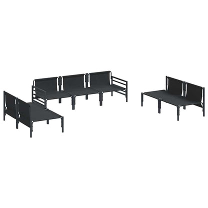 Garten-Sofa-Set Anthrazit Stahl