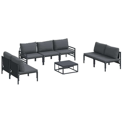 Garten-Sofa-Set 8 pcs Anthrazit Stahl