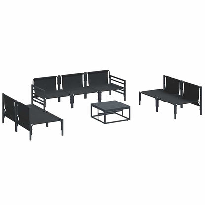 Garten-Sofa-Set 8 pcs Anthrazit Stahl
