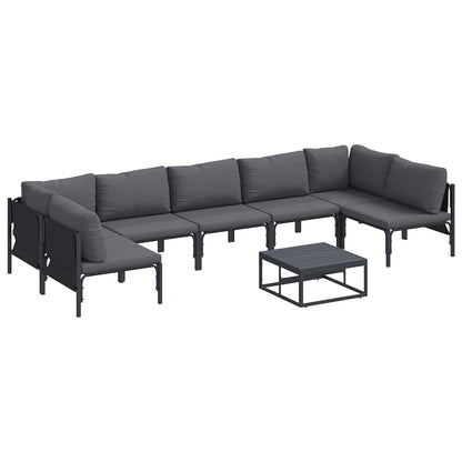 Garten-Sofa-Set 8 pcs Anthrazit Stahl