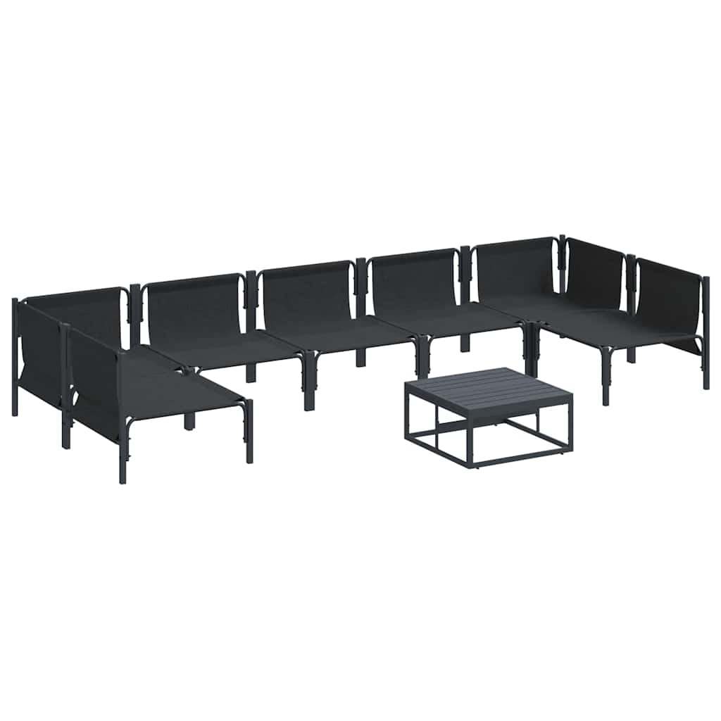 Garten-Sofa-Set 8 pcs Anthrazit Stahl