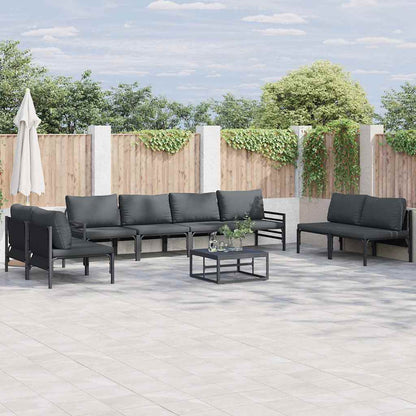 Garten-Sofa-Set 8 pcs Anthrazit Stahl