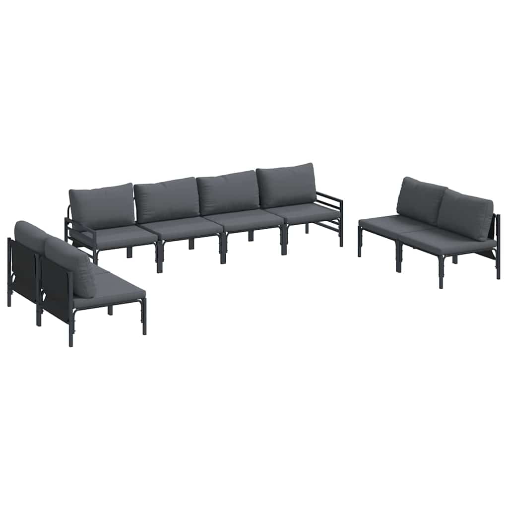 Garten-Sofa-Set 8 pcs Anthrazit Stahl