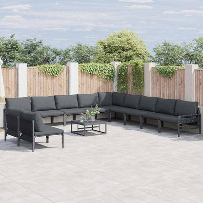 Garten-Sofa-Set 12 pcs Anthrazit Stahl