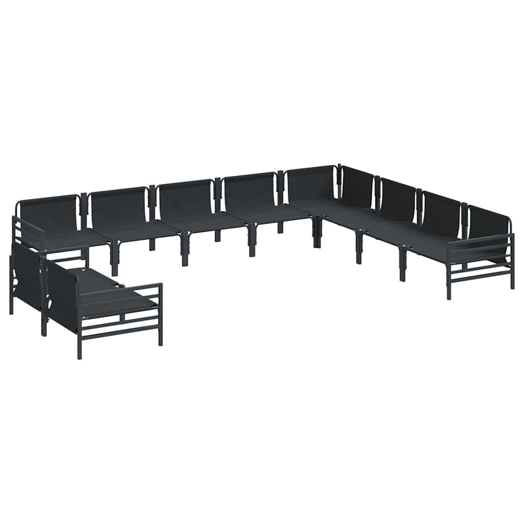 Garten-Sofa-Set 10 pcs Anthrazit Stahl