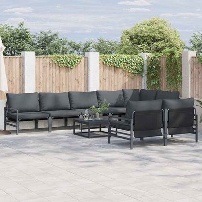 Garten-Sofa-Set 8 pcs Anthrazit Stahl