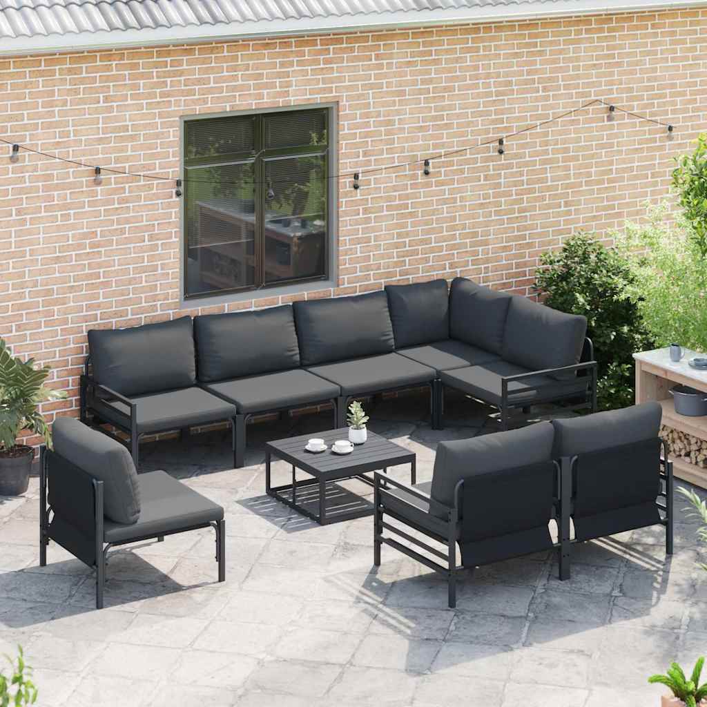 Garten-Sofa-Set 8 pcs Anthrazit Stahl
