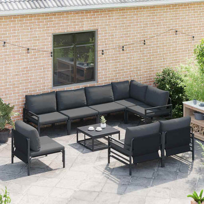 Garten-Sofa-Set 8 pcs Anthrazit Stahl