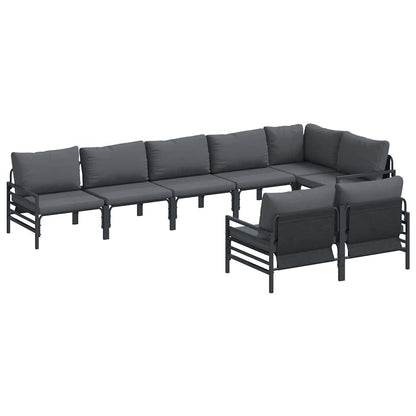 Garten-Sofa-Set 8 pcs Anthrazit Stahl