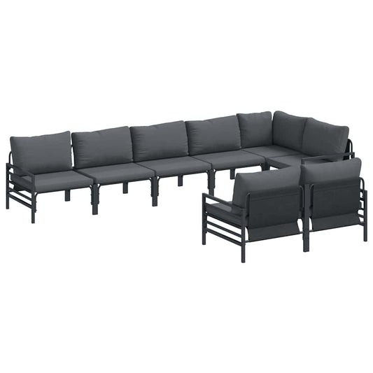 Garten-Sofa-Set 8 pcs Anthrazit Stahl