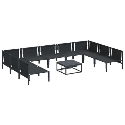 Garten-Sofa-Set 10 pcs Anthrazit Stahl