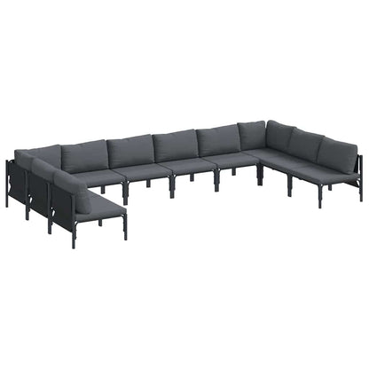 Garten-Sofa-Set 10 pcs Anthrazit Stahl