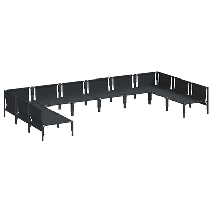 Garten-Sofa-Set 10 pcs Anthrazit Stahl