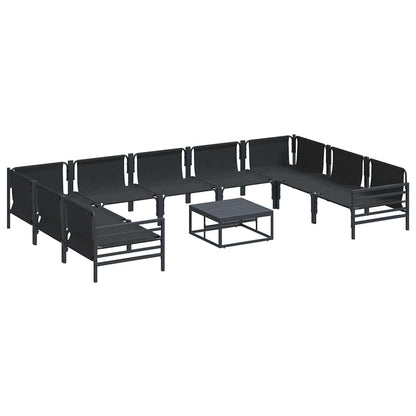 Garten-Sofa-Set 10 pcs Anthrazit Stahl