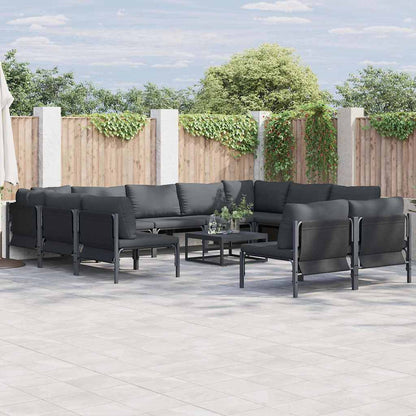 Garten-Sofa-Set 12 pcs Anthrazit Stahl