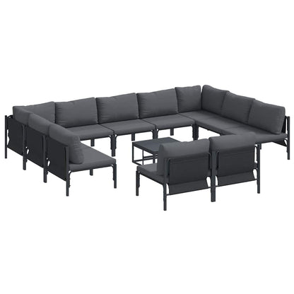 Garten-Sofa-Set 12 pcs Anthrazit Stahl