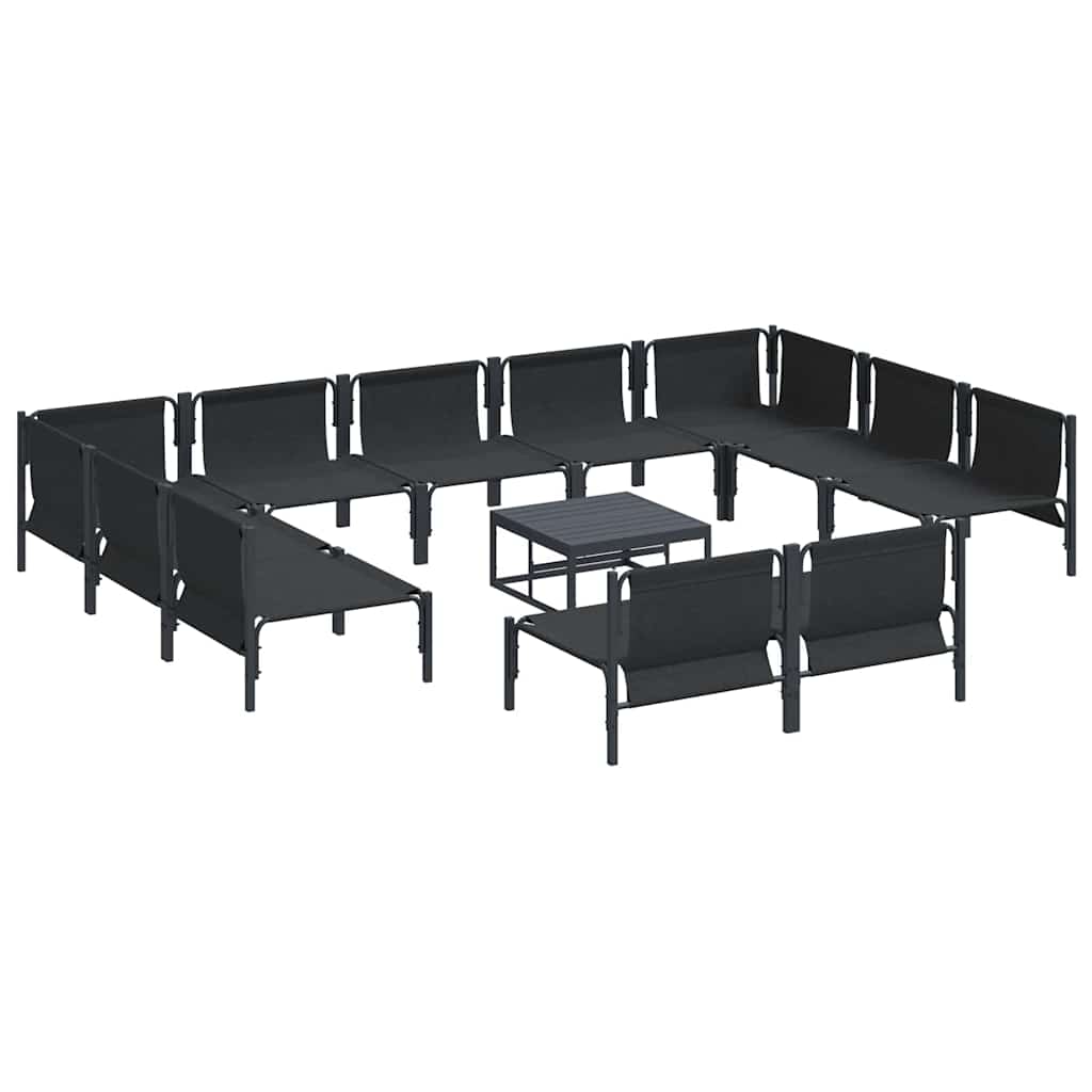 Garten-Sofa-Set 12 pcs Anthrazit Stahl