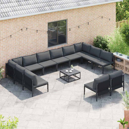 Garten-Sofa-Set 12 pcs Anthrazit Stahl