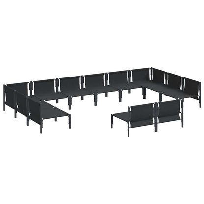 Garten-Sofa-Set 12 pcs Anthrazit Stahl
