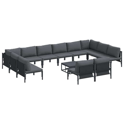 Garten-Sofa-Set 13 pcs Anthrazit Stahl