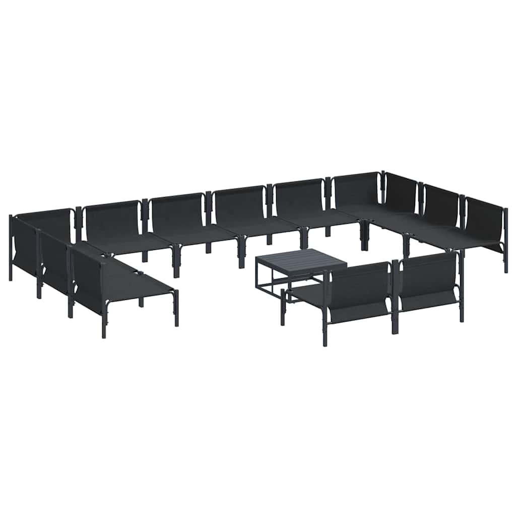 Garten-Sofa-Set 13 pcs Anthrazit Stahl