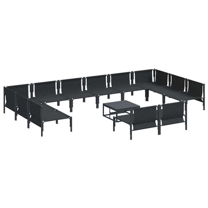 Garten-Sofa-Set 13 pcs Anthrazit Stahl
