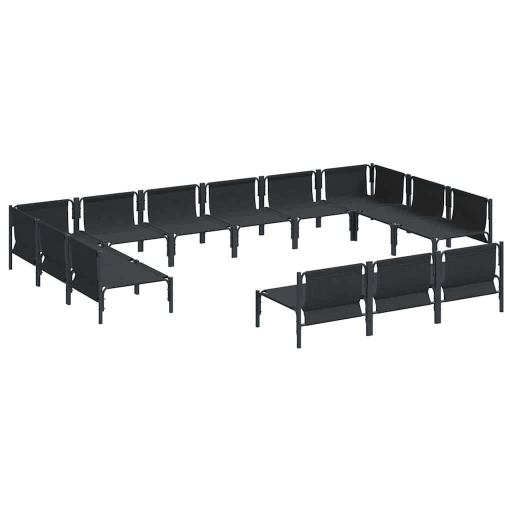 Garten-Sofa-Set 13 pcs Anthrazit Stahl