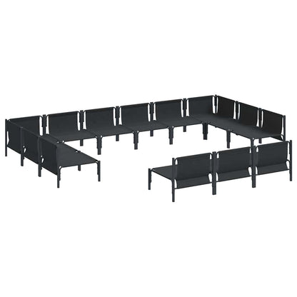 Garten-Sofa-Set 13 pcs Anthrazit Stahl