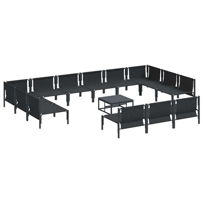 Garten-Sofa-Set 14 pcs Anthrazit Stahl