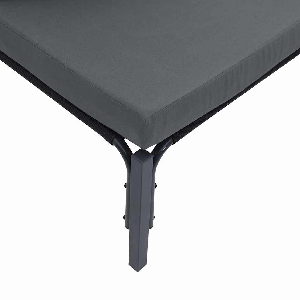 Garten-Sofa-Set 11 pcs Anthrazit Stahl