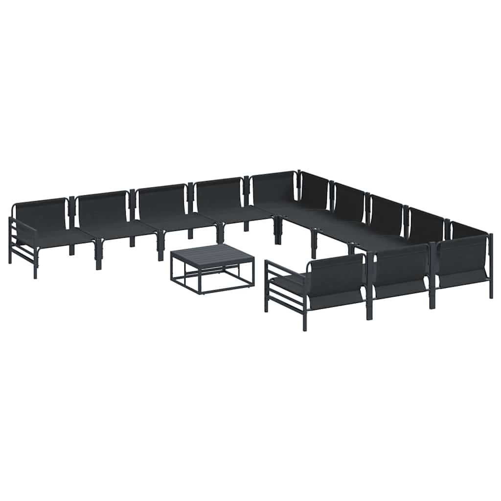 Garten-Sofa-Set 12 pcs Anthrazit Stahl