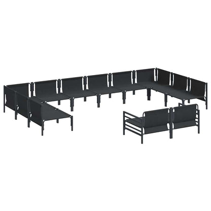 Garten-Sofa-Set 12 pcs Anthrazit Stahl